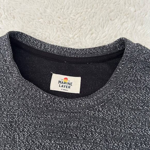 Marine Layer Chill Textured Sweatshirt Anthracite Gray Womens Sz XS - Picture 6 of 7